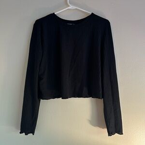 SHEIN 2X Long Sleeve Crop Top